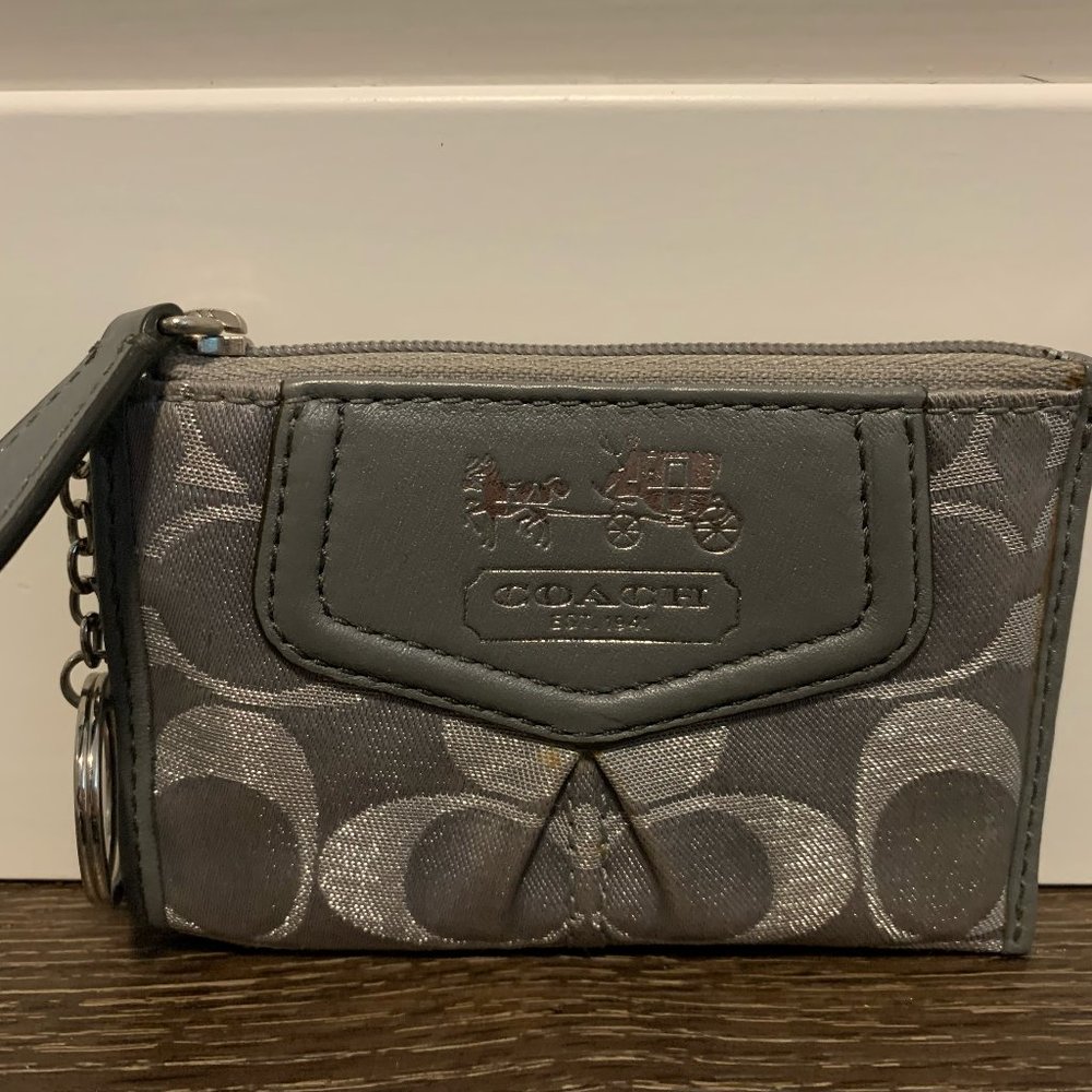 Coach Signature Silver Coin Purse